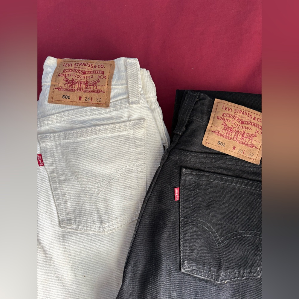 Levi’s 501 - Black Pair & White Pair Button Fly vintage
